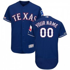 Texas Rangers Majestic Alternate Flex Base Authentic Collection Custom Jersey Royal