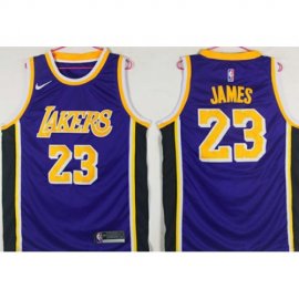 Los Angeles Lakers #23 LeBron James Purple NBA Swingman Statement New Jersey