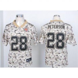 Nike Minnesota Vikings #28 Adrian Peterson Camo USMC Mens Stitched NFL Elite Jersey