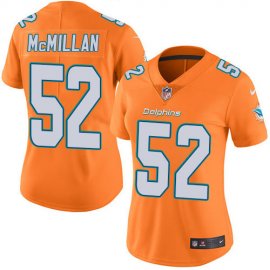 Nike Miami Dolphins #52 Raekwon McMillan Orange Womens Stitched NFL Limited Rush Jersey