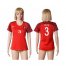 Womens Portugal #3 Pepe Home Soccer Country Jersey