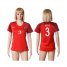 Womens Portugal #3 Pepe Home Soccer Country Jersey