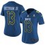 Nike New York Giants #13 Odell Beckham Jr Navy Womens Stitched NFL Limited NFC 2017 Pro Bowl Jersey