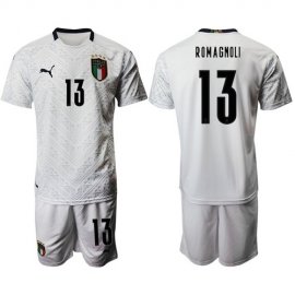 Italy #13 Romagnoli Away Soccer Country Jersey