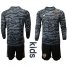 Russia Blank Black Goalkeeper Long Sleeves Kid Soccer Country Jersey