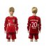 Bayern Munchen #20 Rode Home Long Sleeves Kid Soccer Club Jersey