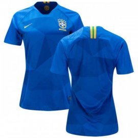Womens Brazil Blank Away Soccer Country Jersey
