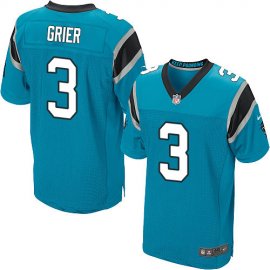 Nike Carolina Panthers #3 Will Grier Blue Alternate Mens Stitched NFL New Elite Jersey