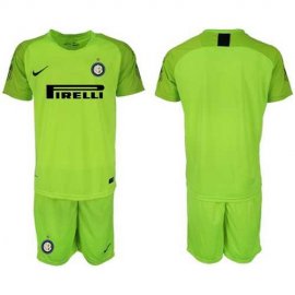 Inter Milan Blank Shiny Green Goalkeeper Soccer Club Jersey