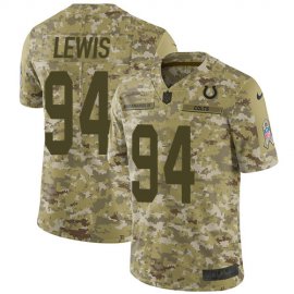 Nike Indianapolis Colts #94 Tyquan Lewis Camo Mens Stitched NFL Limited 2018 Salute To Service Jersey