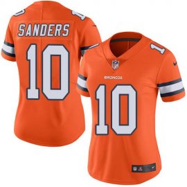 Nike Denver Broncos #10 Emmanuel Sanders Orange Womens Stitched NFL Limited Rush Jersey