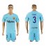 Barcelona #3 Pique Away Soccer Club Jersey
