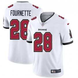 Tampa Bay Buccaneers #28 Leonard Fournette Mens Nike White Vapor Limited Jersey