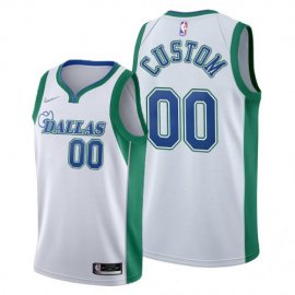Dallas Mavericks Custom Mens 2021-22 City Edition White NBA Jersey