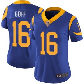 Nike Los Angeles Rams #16 Jared Goff Royal Blue Alternate Womens Stitched NFL Vapor Untouchable Limited Jersey