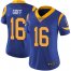 Nike Los Angeles Rams #16 Jared Goff Royal Blue Alternate Womens Stitched NFL Vapor Untouchable Limited Jersey