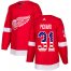 Adidas Detroit Red Wings #31 Calvin Pickard Red Home Authentic USA Flag Stitched Youth NHL Jersey
