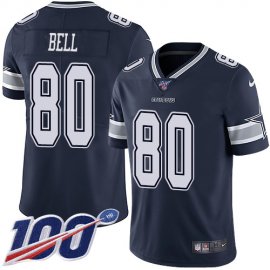 Nike Dallas Cowboys #80 Blake Bell Navy Blue Team Color Mens Stitched NFL 100th Season Vapor Untouchable Limited Jersey