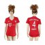 Womens Bayern Munchen #4 Dante Home Soccer Club Jersey
