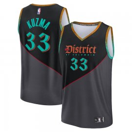 Kyle Kuzma Washington Wizards Fanatics Branded Youth 2023/24 Fast Break Jersey – Black – City Edition
