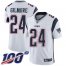 Nike New England Patriots #24 Stephon Gilmore White Mens Stitched NFL 100th Season Vapor Limited Jersey