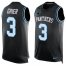 Nike Carolina Panthers #3 Will Grier Black Team Color Mens Stitched NFL Limited Tank Top Jersey
