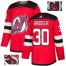 Adidas New Jersey Devils #30 Martin Brodeur Red Home Authentic Fashion Gold Stitched NHL Jersey