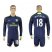 Arsenal #18 Monreal Sec Away Long Sleeves Soccer Club Jersey