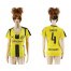 Womens Dortmund #4 Subotic Home Soccer Club Jersey