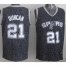 San Antonio Spurs 21 Tim Duncan Black Leopard Grain NBA Jersey Cheap