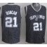 San Antonio Spurs 21 Tim Duncan Black Leopard Grain NBA Jersey Cheap