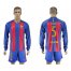 Barcelona #5 Sergio Home Long Sleeves Soccer Club Jersey