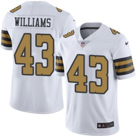 Nike New Orleans Saints #43 Marcus Williams White Mens Stitched NFL Limited Rush Jersey