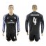 Real Madrid #4 Sergio Ramos Sec Away Long Sleeves Soccer Club Jersey