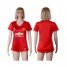 Womens Manchester United Blank Red Home Soccer Club Jersey