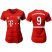 Womens Bayern Munchen #9 Lewandowski Home Soccer Club Jersey