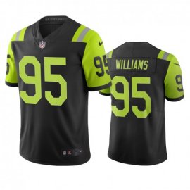 New York New York Jets #95 Quinnen Williams Black Green Vapor Limited City Edition NFL Jersey