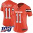 Nike Cleveland Browns #11 Antonio Callaway Orange Alternate Womens Stitched NFL 100th Season Vapor Limited Jersey