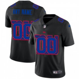 New York Giants Custom Mens Nike Team Logo Dual Overlap Limited NFL Jersey Black