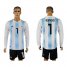 Argentina #1 Romero Home Long Sleeves Soccer Country Jersey