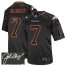 Nike Denver Broncos #7 John Elway Lights Out Black Mens Stitched NFL Elite Autographed Jersey
