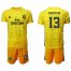 Real Madrid #13 Courtois Yellow Goalkeeper Soccer Club Jersey