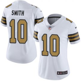 Nike New Orleans Saints #10 TreQuan Smith White Womens Stitched NFL Limited Rush Jersey