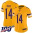 Nike Minnesota Vikings #14 Stefon Diggs Gold Womens Stitched NFL Limited Inverted Legend 100th Season Jersey