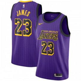 Los Angeles Lakers LeBron James Nike 2018 NBA Mens City Swingman Jersey