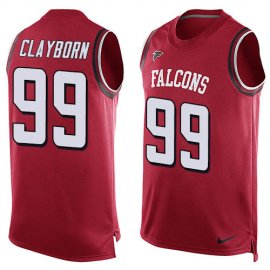 Nike Atlanta Falcons #99 Adrian Clayborn Red Team Color Mens Stitched NFL Limited Tank Top Jersey