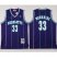 Charlotte Hornets #33 Alonzo Mourning Purple Mitchell And Ness Throwback Stitched NBA Jersey