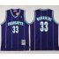 Charlotte Hornets #33 Alonzo Mourning Purple Mitchell And Ness Throwback Stitched NBA Jersey