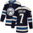 Adidas Columbus Blue Jackets #7 Jack Johnson Navy Blue Alternate Authentic Stitched NHL Jersey