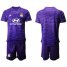 Lyon Blank Purple Goalkeeper Soccer Club Jersey